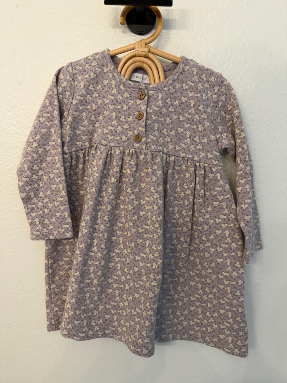 Jamie Kay Lavender Floral Long-Sleeve Dress